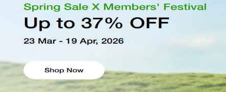 Spring sale up to 37%