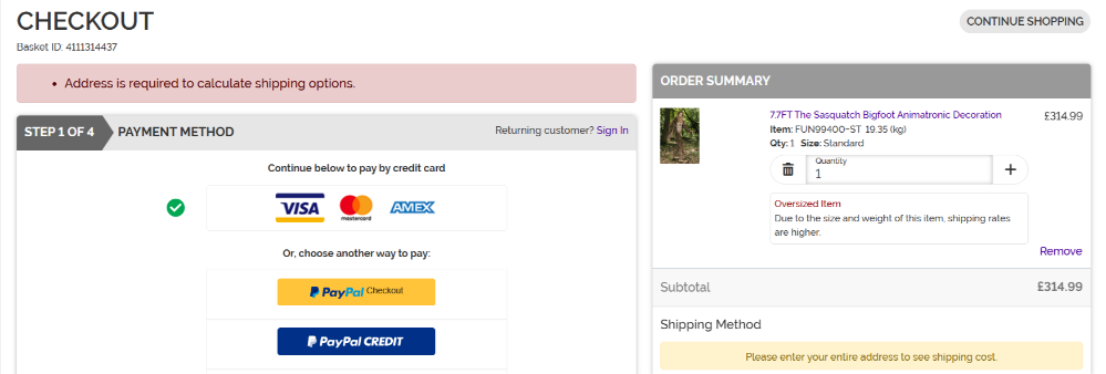 A Halloween Costumes promo code offer already applied at checkout
