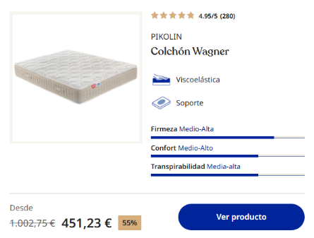 ofertas de bed's en colchones blancos