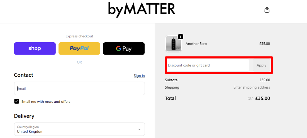 Redeem your code by pasting it into the red box below