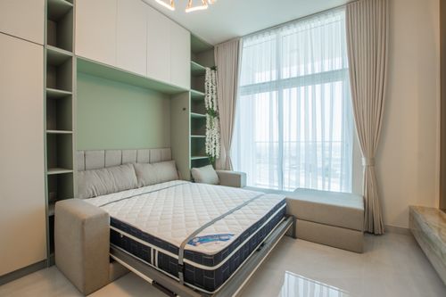 An example of a wall bed system from HIDEAWAYBEDS that you can save on with a HIDEAWAYBEDS voucher code