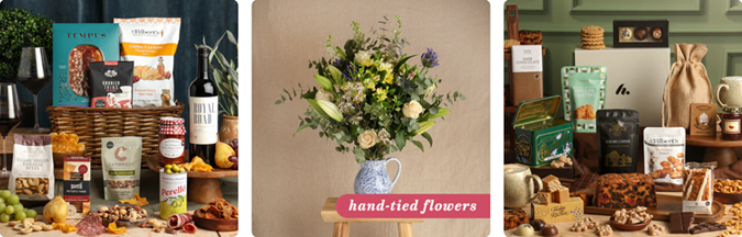 image showing some hampers.com baskets and flowers