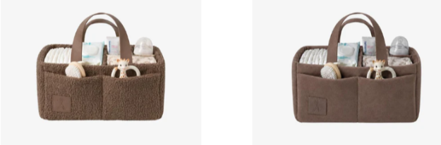 two nappy candies on a white background
