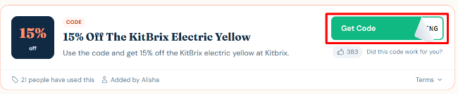 15% Off The KitBrix Electric Yellow at Kitbrix