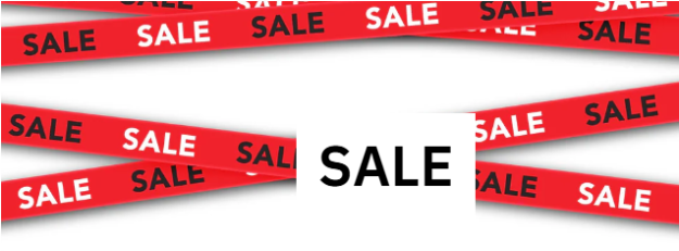 sale log on a white background