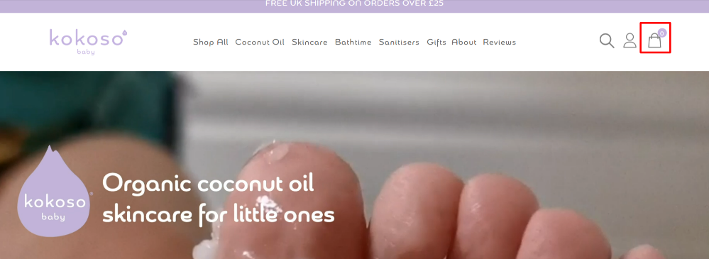 The Kokoso Baby shopping page