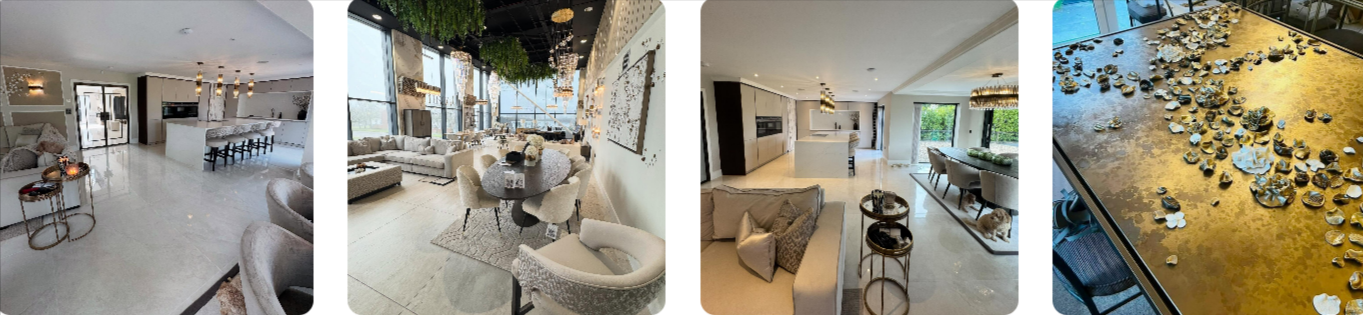 Living room that have been furnished with items from the Dream Interiors catalogue