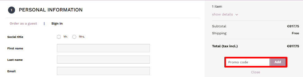 Paste your code in the red box to get your discount