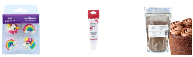 somw of the best-seling Craft Company fillings and tools for cakes