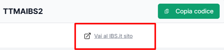 collegamento diretto al sito IBS.it dove poter inserire un codice sconto IBS.it online