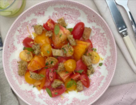 The Burleigh pink set and a salad