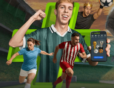persona con camiseta deportiva ofreciendo promociones codere desde la app