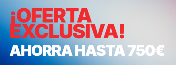 ofertas de DrSmile de la web con fondo azúl y letras rojas