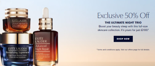 Estee Lauder deals up to 50% discounts