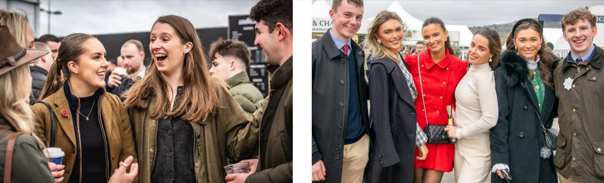 Friends wnjoying a day out at Aintree