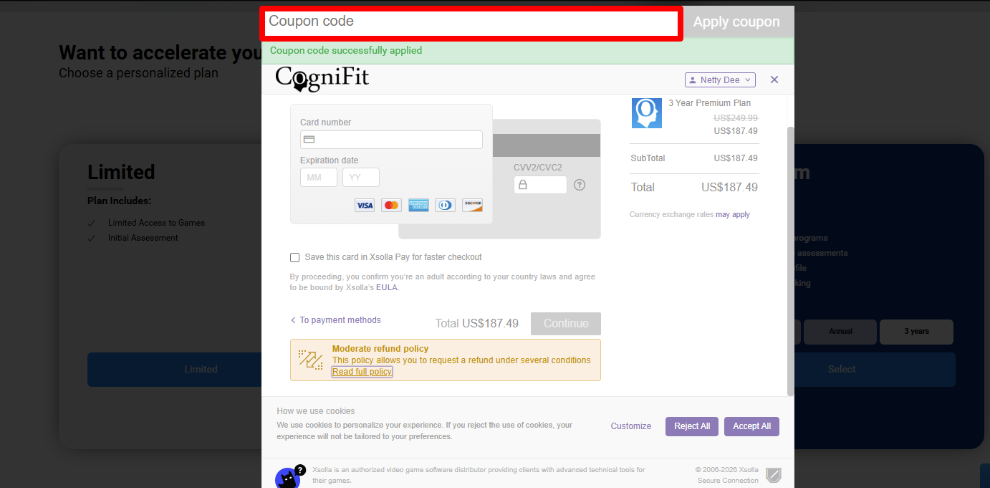 Paste code in the red box to get your discount