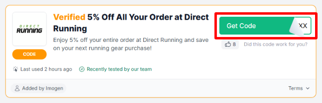 enjoy your Direct Running discount offer from Love Discount Vouchers