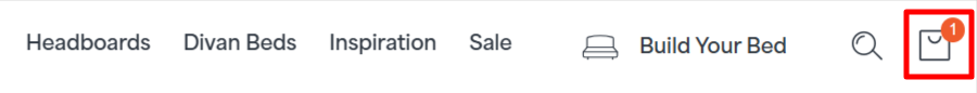 The Aspire Store shopping page and the basket icon at the top right-hand corner