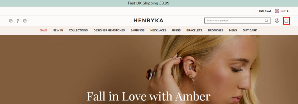 The Henryka shopping page