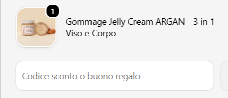 carrello del sito ufficiale Senso Naturale dove poter inserire ed applicare un codice sconto Senso Naturale