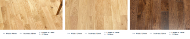 different floor type on white background