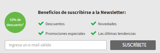 lugar para suscribirse a la marca sobre fondo gris y obtener un código descuento bonprix y un 10% de descuento