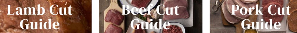 Campbells's meat guides showing lamb, beef, and pork