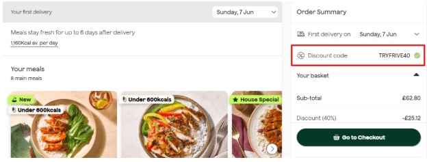highlighted box shows added discount