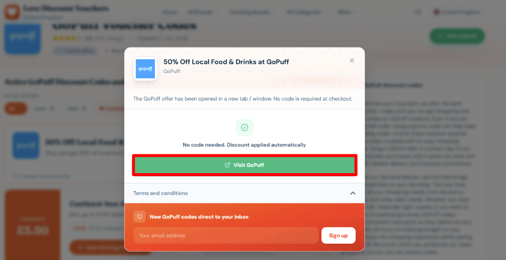 Click to visit GoPuff