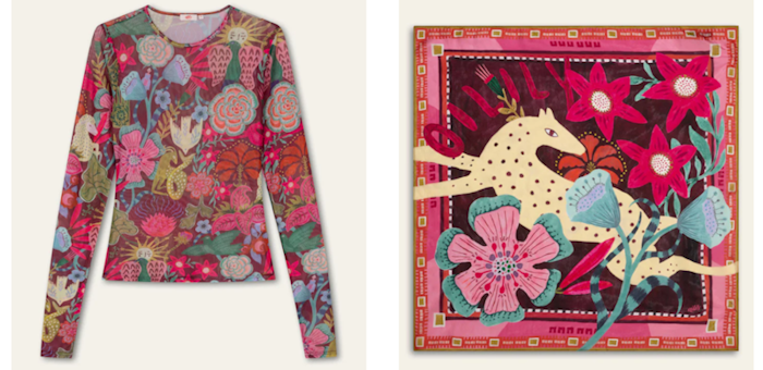 Ein langärmliges Shirt und ein Seidenschal von Oilily