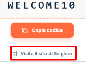 link di collegamento al sito Seiglam dove poter applicare lo sconto e risparmiare su prodotti Seiglam