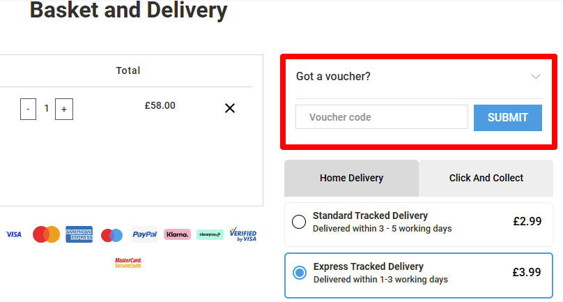 Paste your voucher code and redeem your discount