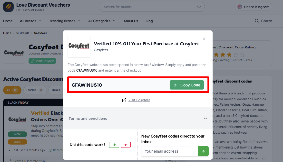 Copy your voucher code to get your discount