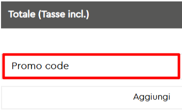 carrello del sito ufficiale Fazzini dove poter inserire ed applicare un codice sconto Fazzini
