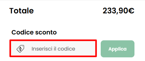 carrello del sito ufficiale TrenDevice dove poter applicare un codice sconto TrenDevice