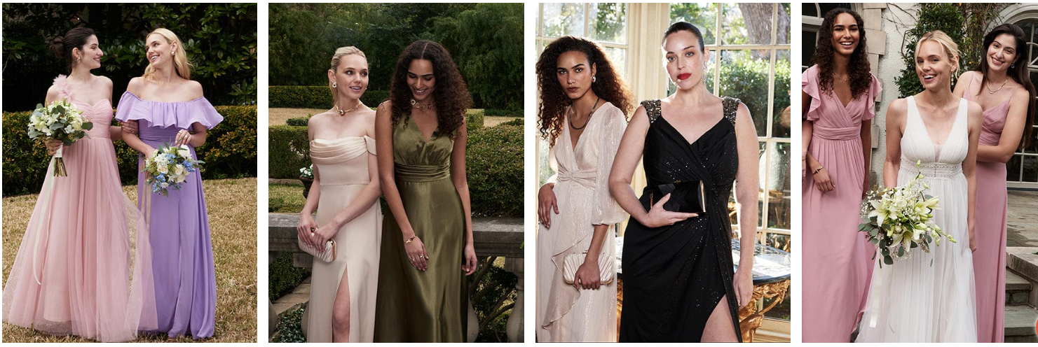 Shop for dresses for brides, guests and bridesmaids