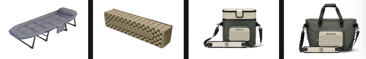 Camofire items displayed on a white background