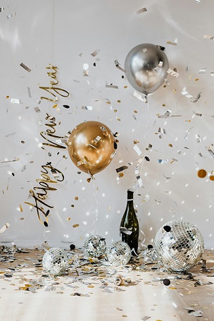 image showing ballons and confetti