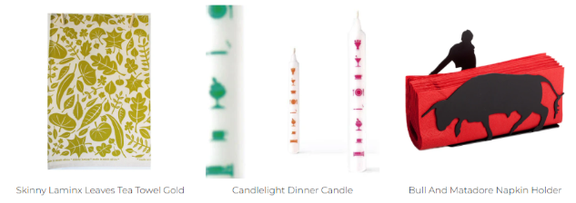 sales items on white background