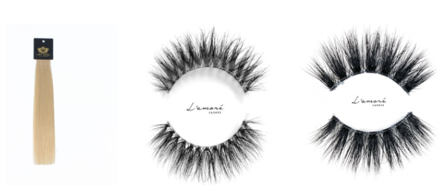 Foxy Locks items on white background