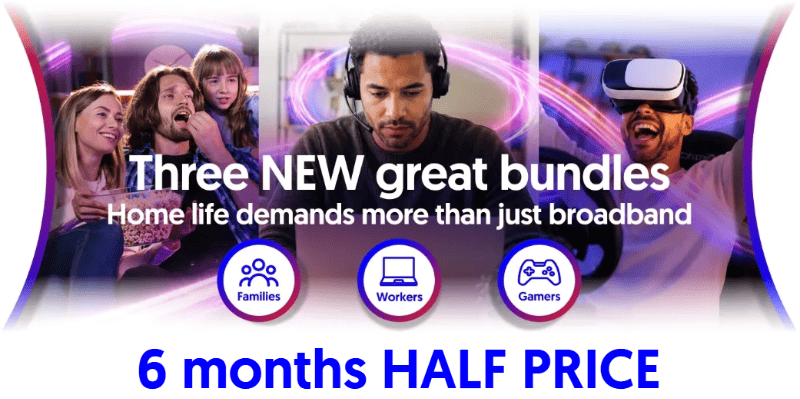 A promotional banner showing the internet bundles you can save one with a HeyBroadband voucher code