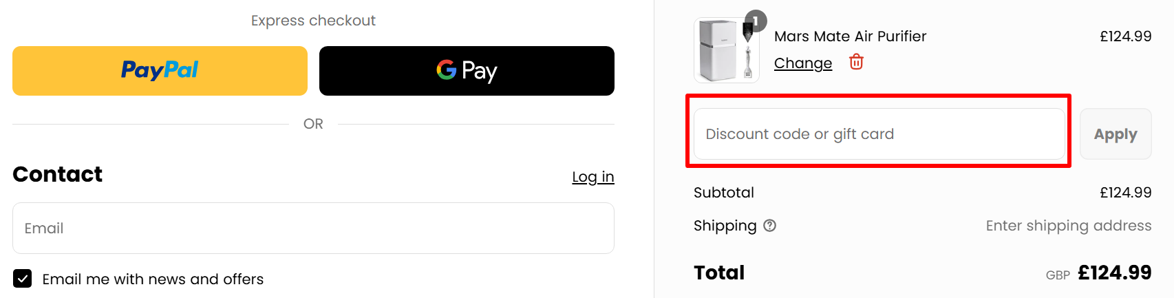 ELEGOO discount code code box for customers at ELEGOO’ website