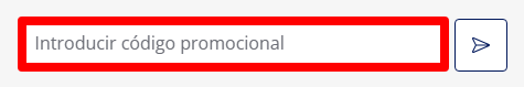 casilla para introducir el código promocional expondo