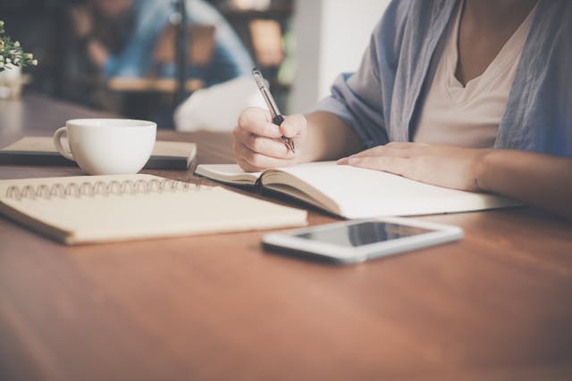 A person taking a Create Academy online course