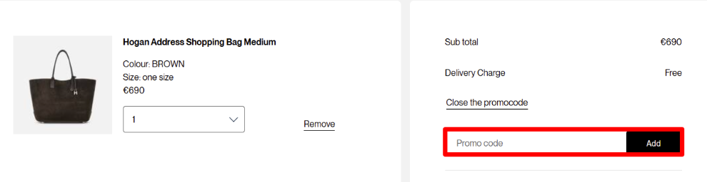Paste your promo code and apply it to get your discount