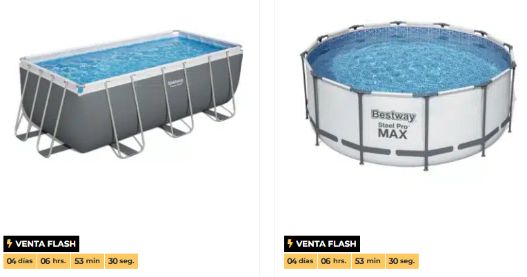 piscinas en oferta en la sección del outlet
