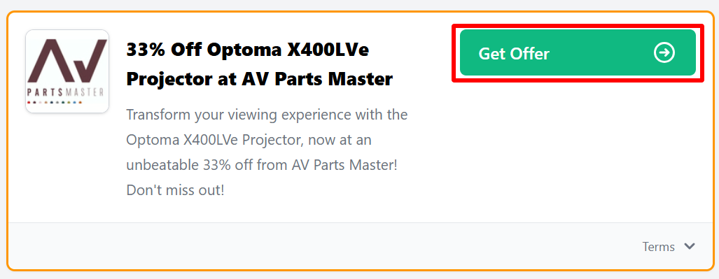 The Love Discount Vouchers page showing offers to use on your purchase