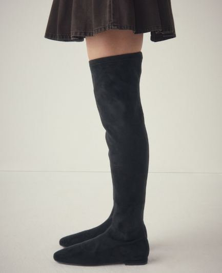 Winter fashion 2026: Black Forever Comfort® Flat Sock Over The Knee Boots