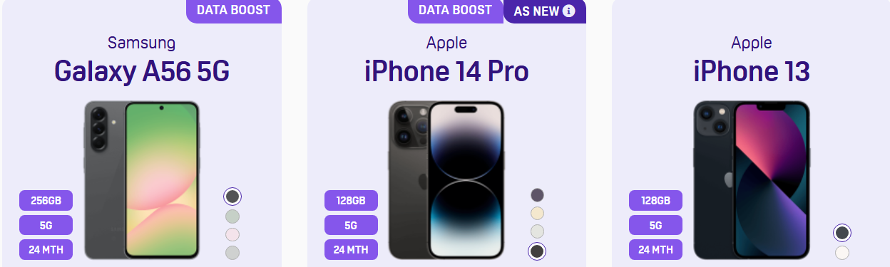 Samsung Galaxy A56 5Gm Apple iPhone 14 Pro, Apple iPhone 13