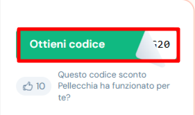 codice sconto Pellecchia da poter prelevare, cliccandoci sopra, per utilizzarlo sul sito Pellecchia